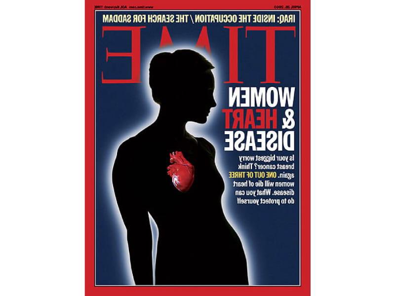El artículo de portada de una edición de la revista Time en 2003 se enfocó en las enfermedades cardíacas como la principal causa de muerte entre mujeres. (Time/Media Bank)